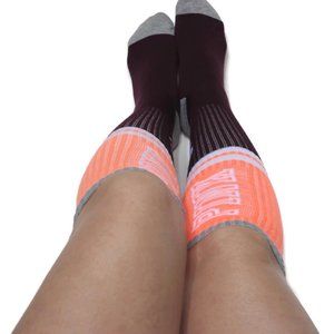 Victoria's Secret PINK Knee High Knee Orange Maroon NWOT OS Rare Find
